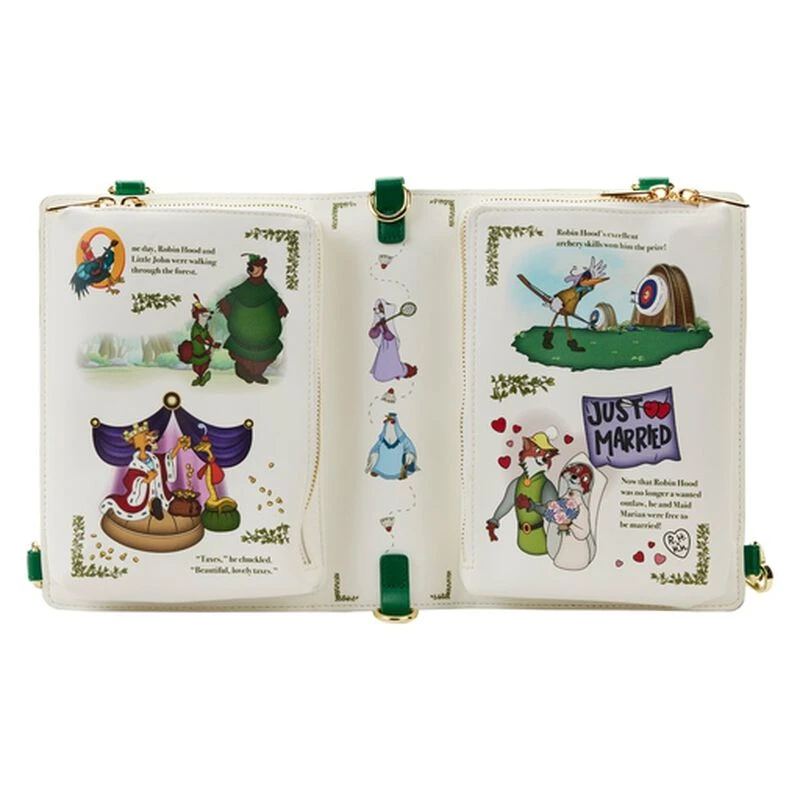 LOUNGEFLY Robin Hood Book Convertible Crossbody Bag 11 LOUNGEFLY Robin Hood Book Convertible Crossbody Bag - Image 9