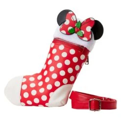 LOUNGEFLY Minnie Mouse Stocking Cosplay Crossbody Bag