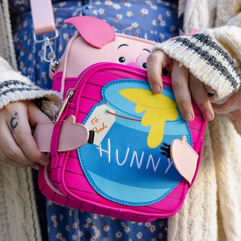 LOUNGEFLY Winnie The Pooh Piglet CROSSBUDDIES Bag 4 LOUNGEFLY Winnie The Pooh Piglet CROSSBUDDIES Bag - Image 2