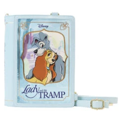LOUNGEFLY Lady And The Tramp Book Convertible Crossbody Bag