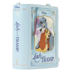 LOUNGEFLY Lady And The Tramp Book Convertible Crossbody Bag 13 LOUNGEFLY Lady And The Tramp Book Convertible Crossbody Bag -Loungefly WDTB2738 LFDISNEYLADYANDTHETRAMPCLASSICBOOKCONVERTIBLECROSSBODYBAG0883SIDE