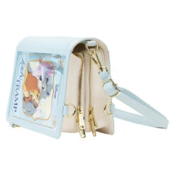 LOUNGEFLY Lady And The Tramp Book Convertible Crossbody Bag 14 LOUNGEFLY Lady And The Tramp Book Convertible Crossbody Bag -Loungefly WDTB2738 LFDISNEYLADYANDTHETRAMPCLASSICBOOKCONVERTIBLECROSSBODYBAG0884SIDE2