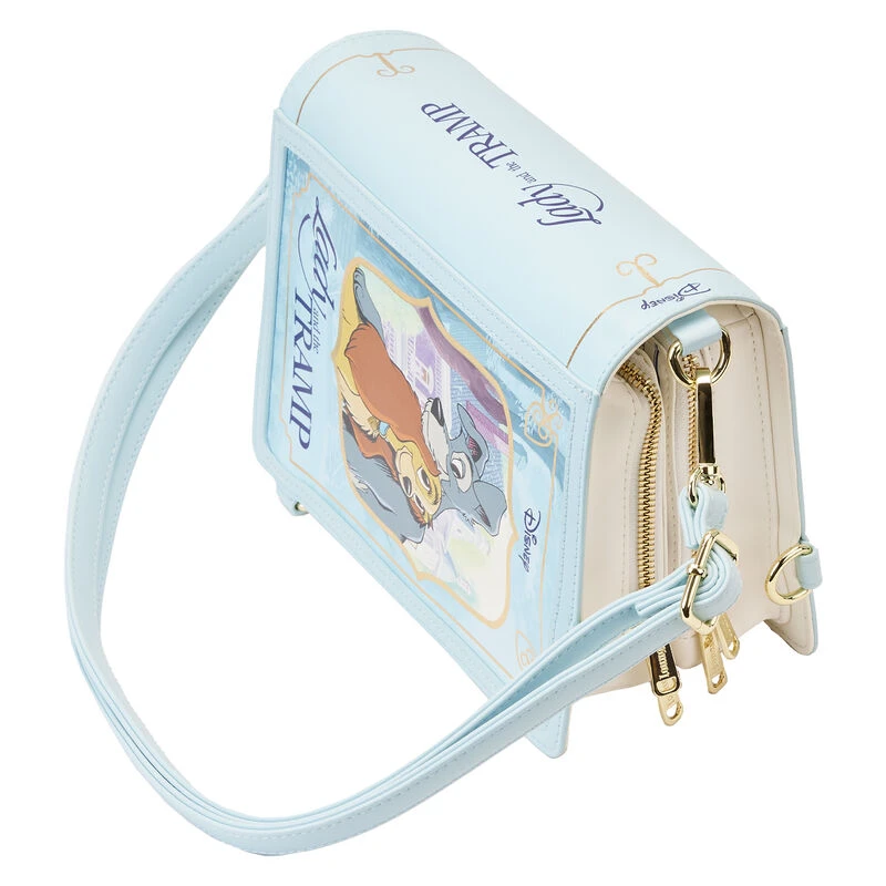 LOUNGEFLY Lady And The Tramp Book Convertible Crossbody Bag 7 LOUNGEFLY Lady And The Tramp Book Convertible Crossbody Bag - Image 5
