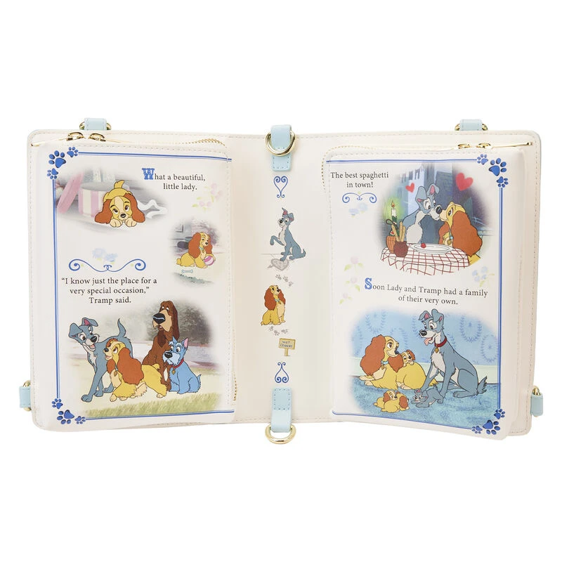 LOUNGEFLY Lady And The Tramp Book Convertible Crossbody Bag 10 LOUNGEFLY Lady And The Tramp Book Convertible Crossbody Bag - Image 8