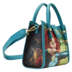 LOUNGEFLY Brave Princess Scenes Crossbody Bag -Loungefly WDTB2739 LFDISNEYBRAVEMERIDAPRINCESSSCENECROSSBODY0653SIDE2