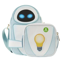 LOUNGEFLY WALL-E EVE Date Night Glow CROSSBUDDIES Bag -Loungefly WDTB2742 LFPIXARMOMENTSWALLEDATENIGHTCROSSBUDDYBAG0071POUCH