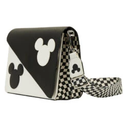 LOUNGEFLY Mickey Mouse Y2K Yin And Yang Crossbody Bag 13 LOUNGEFLY Mickey Mouse Y2K Yin And Yang Crossbody Bag -Loungefly WDTB2757 LFDISNEYMICKEYY2KBLACKANDWHITECROSSBODYBAG0041SIDE