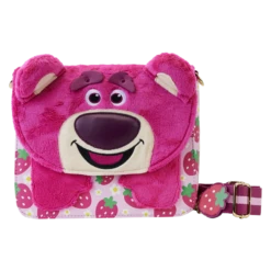 LOUNGEFLY Toy Story Lotso Plush Berry Strap Crossbody Bag