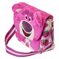 LOUNGEFLY Toy Story Lotso Plush Berry Strap Crossbody Bag -Loungefly WDTB2801 LFDISNEYTOYSTORYLOSTSOPLUSHBERRYSTRAPCROSSBODYBAG0418QUARTER