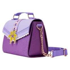 LOUNGEFLY Tangled Rapunzel Cosplay Magic Flower Crossbody Bag -Loungefly WDTB2832 LFDISNEYTANGLEDRAPUNZELCOSPLAYMAGICFLOWERCROSSBODY1672SIDE