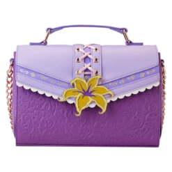 LOUNGEFLY Tangled Rapunzel Cosplay Magic Flower Crossbody Bag