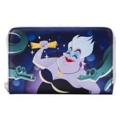LOUNGEFLY The Little Mermaid Ursula Lair Glow Zip Around Wallet