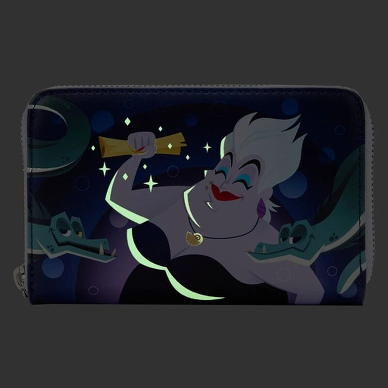 LOUNGEFLY The Little Mermaid Ursula Lair Glow Zip Around Wallet 5 LOUNGEFLY The Little Mermaid Ursula Lair Glow Zip Around Wallet - Image 3