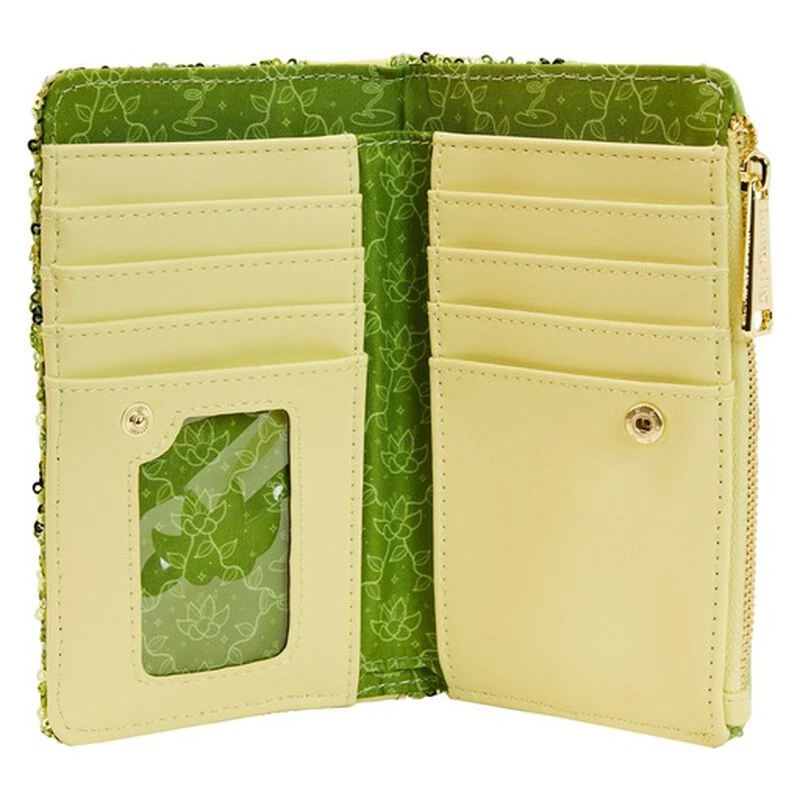 LOUNGEFLY Exclusive - Princess Tiana Sequin Flap Wallet 7 LOUNGEFLY Exclusive - Princess Tiana Sequin Flap Wallet - Image 5