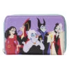 LOUNGEFLY Disney Villains Color Block Zip Around Wallet -Loungefly WDWA2475 LFDISNEYVILLAINSCOLORBLOCKZIPAROUNDWALLET0581FRONT
