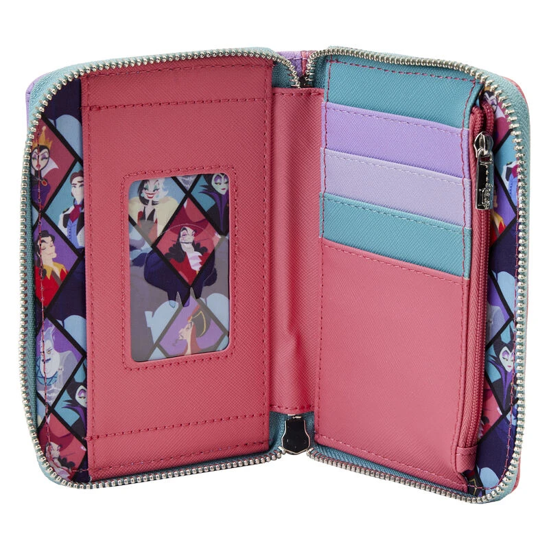 LOUNGEFLY Disney Villains Color Block Zip Around Wallet 7 LOUNGEFLY Disney Villains Color Block Zip Around Wallet - Image 5