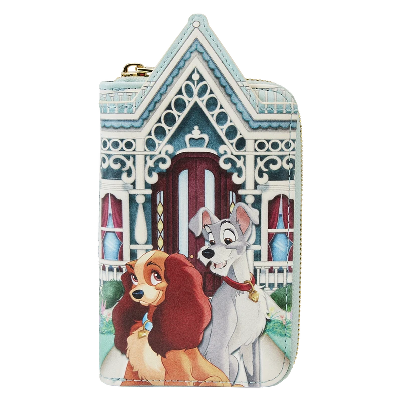 LOUNGEFLY Lady And The Tramp Portrait House Zip Around Wallet 3 LOUNGEFLY Lady And The Tramp Portrait House Zip Around Wallet