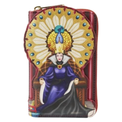 LOUNGEFLY Snow White Evil Queen Throne Zip Around Wallet