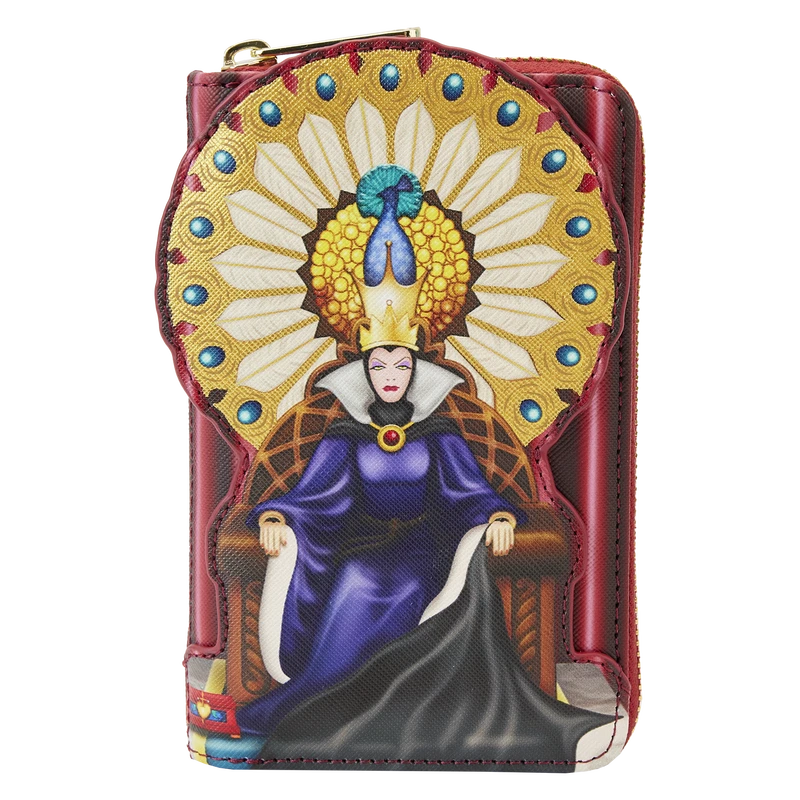LOUNGEFLY Snow White Evil Queen Throne Zip Around Wallet 3 LOUNGEFLY Snow White Evil Queen Throne Zip Around Wallet