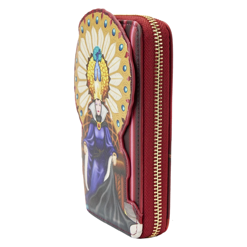 LOUNGEFLY Snow White Evil Queen Throne Zip Around Wallet 5 LOUNGEFLY Snow White Evil Queen Throne Zip Around Wallet - Image 3
