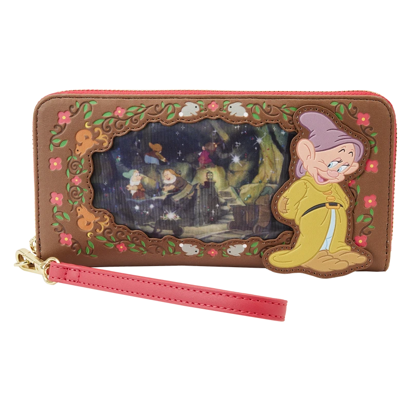 LOUNGEFLY Snow White Lenticular Princess Series Zip Around Wristlet Wallet 3 LOUNGEFLY Snow White Lenticular Princess Series Zip Around Wristlet Wallet