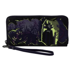 LOUNGEFLY Maleficent Window Box Glow Zip Around Wristlet Wallet -Loungefly WDWA2545 LFDISNEYMALIFICENTWINDOWBOXZIPAROUNDWRISTLET0366GLOW