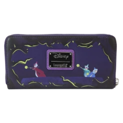 LOUNGEFLY Maleficent Window Box Glow Zip Around Wristlet Wallet -Loungefly WDWA2545 LFDISNEYMALIFICENTWINDOWBOXZIPAROUNDWRISTLET0369BACK