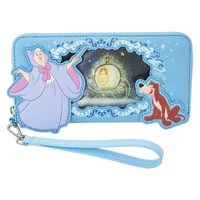 LOUNGEFLY Cinderella Lenticular Princess Series Zip Around Wristlet Wallet 3 LOUNGEFLY Cinderella Lenticular Princess Series Zip Around Wristlet Wallet