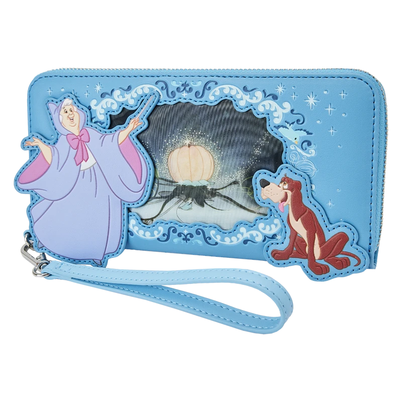 LOUNGEFLY Cinderella Lenticular Princess Series Zip Around Wristlet Wallet 5 LOUNGEFLY Cinderella Lenticular Princess Series Zip Around Wristlet Wallet - Image 3