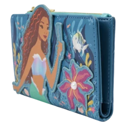 LOUNGEFLY The Little Mermaid Live Action Flap Wallet -Loungefly WDWA2571 LFDISNEYLITTLEMERMAIDARIELLIVEACTIONFLAPWALLET0605SIDE