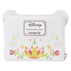 LOUNGEFLY Winnie The Pooh Cosplay Folk Floral Zip Around Wallet -Loungefly WDWA2599 LFDISNEYWINNIETHEPOOHFOLKFLORALZIPAROUNDWALLET1917BACK