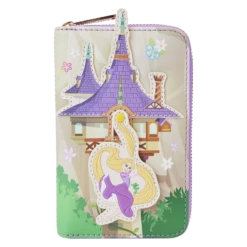 LOUNGEFLY Tangled Rapunzel Swinging From The Tower Zip Around Wallet
