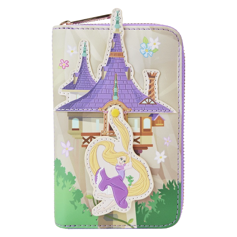 LOUNGEFLY Tangled Rapunzel Swinging From The Tower Zip Around Wallet 3 LOUNGEFLY Tangled Rapunzel Swinging From The Tower Zip Around Wallet